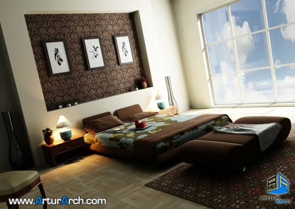 Bedroom-by-TareqBanama-دکوراسیون منزل، ده اصل مهم در دکوراسیون 